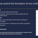 SEI non-uniform deposits 
